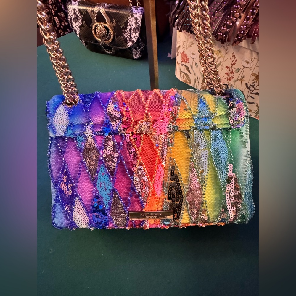Kurt Geiger Kensington Ombré Sequin Gemstone Bag. Comes with dust bag NWT - Picture 3 of 9